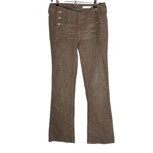 Azzure Brown Bootcut Jeans The‎ Perfect Fit Button Size 27W 33L cowgirl ranch
